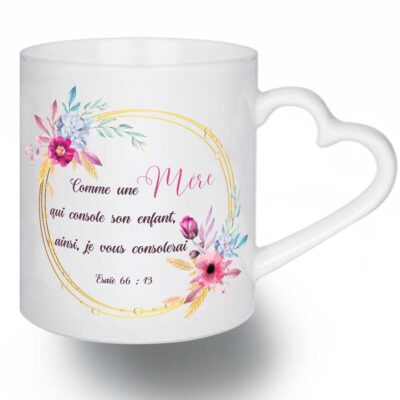 Comme une mère - Tasse Cœur PERSONNALISABLE
