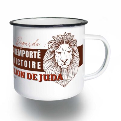 Le lion de Juda - Tasse Emaillée
